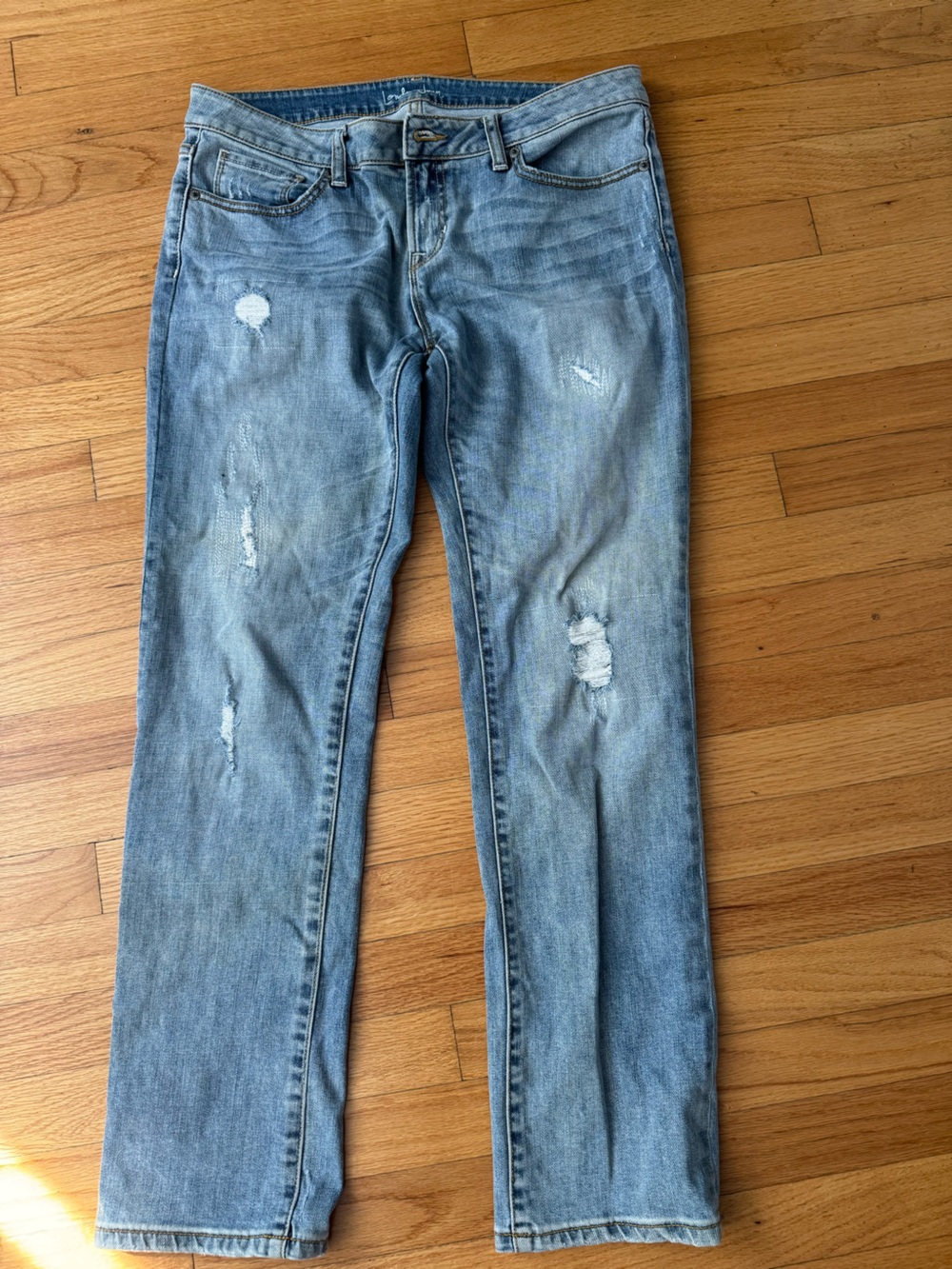 LONDONJEAN Light Blue Distressed Women’s Boot Cut Jeans